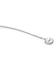 collana regolabile argento catena sottile ciondolo bottoncino madreperla bianca made in italy