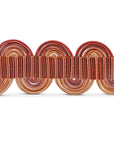 collana girocollo choker argento nastro passamaneria onde mattone made in italy